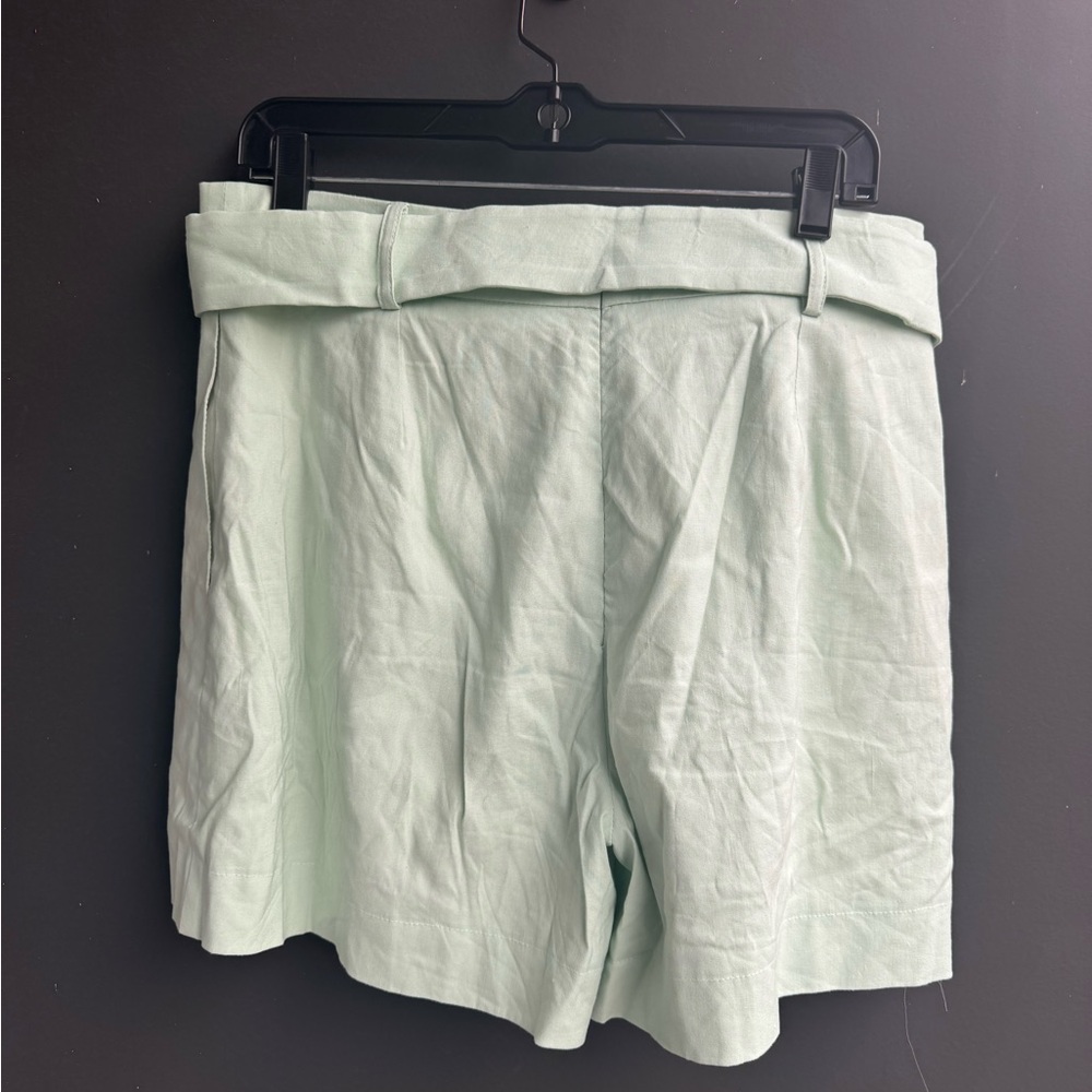 Mint Green S’EDGE Belted Shorts - Picture 4 of 5